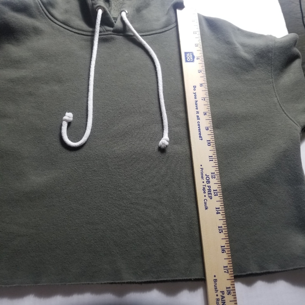 WILD FABLE OLIVE CROPPED HOODIE SIZE MEDIUM - Picture 5 of 10